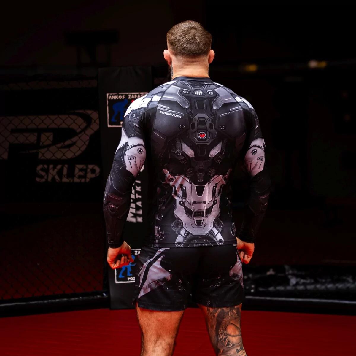 Rashguard a maniche lunghe da uomo MMA EXTREME HOBBY IRON FORCE 4/7