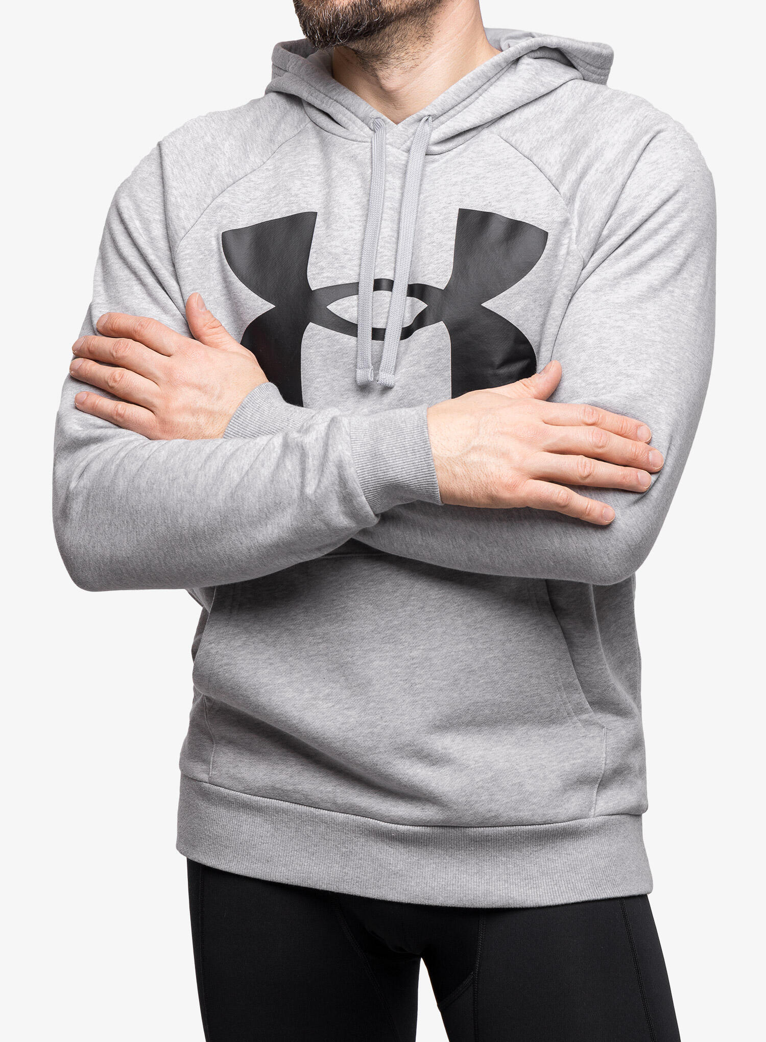 Casaco de treino com capuz com logótipo grande Rival para homem (Cinzento) 5/7