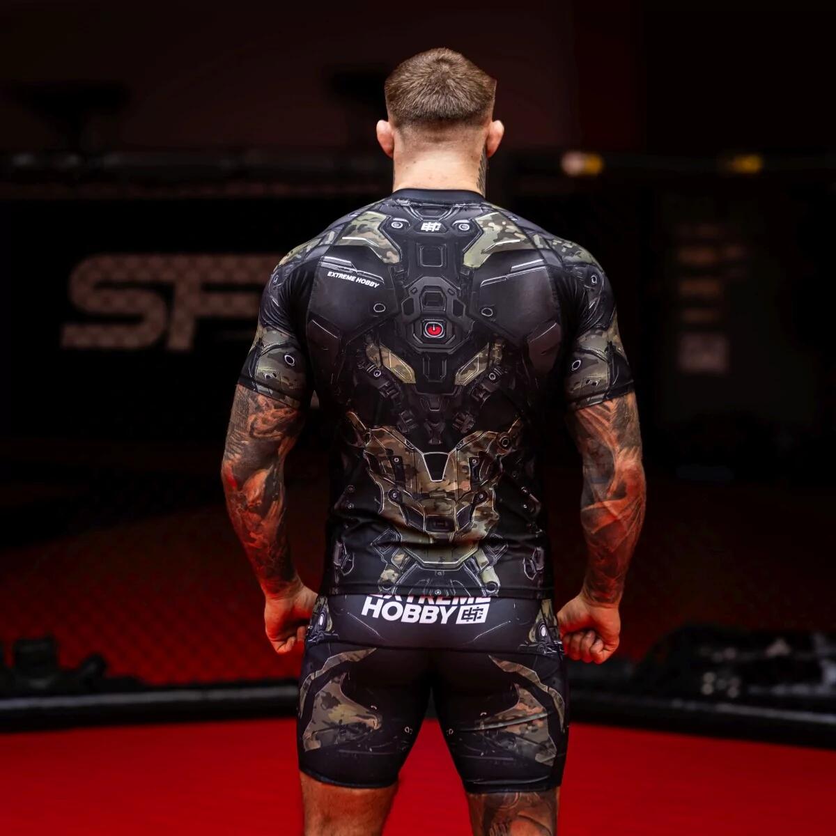 Rashguard met korte mouwen voor heren MMA EXTREME HOBBY IRON FORCE 4/8