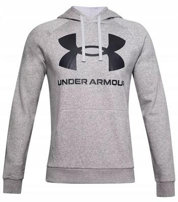 Heren rival groot logo fleece training hoodie (marineblauw)