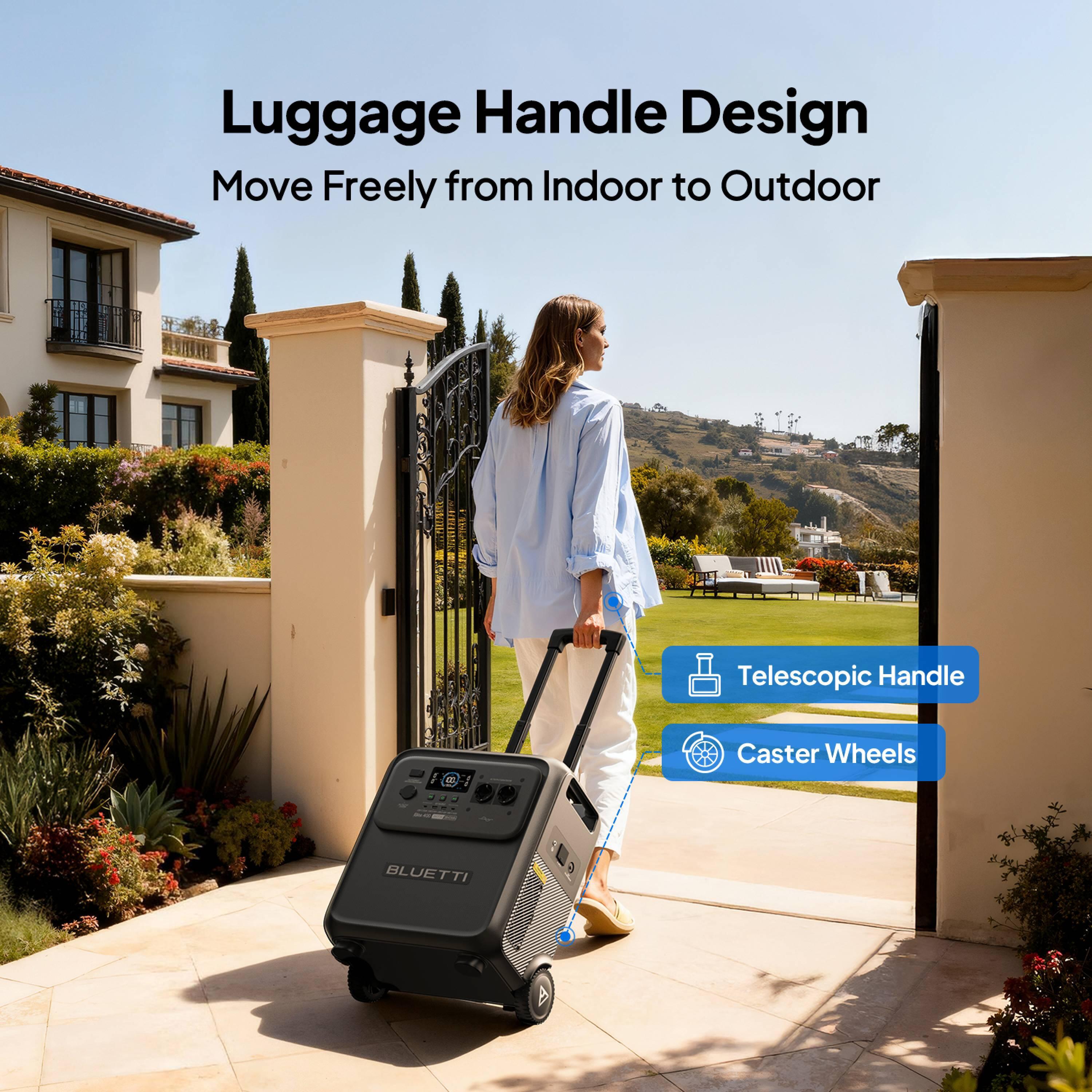 Station d’énergie Elite 400 +Chargeur1 3840Wh avec roues pour secours domestique 4/8