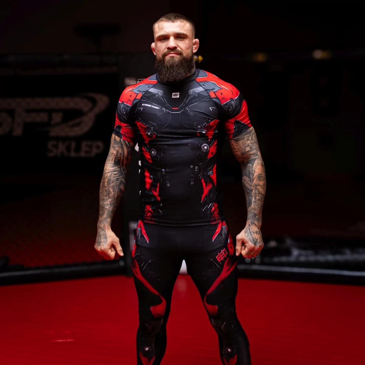 Rashguard da uomo a maniche corte MMA EXTREME HOBBY IRON FORCE 2/7