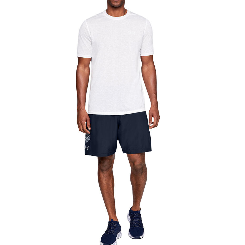 Pantalones Cortos Diseño Gráfico para Hombre Azul Marino 3/5