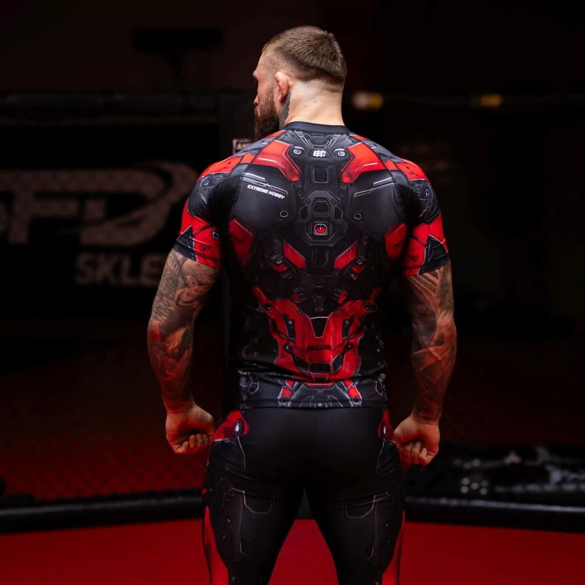 Rashguard de manga curta para homem para MMA EXTREME HOBBY IRON FORCE 4/7