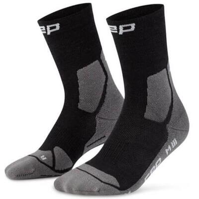 Cep hiking light merino mid-cut compressie - grijs/donkergrijs - dames (34/37)