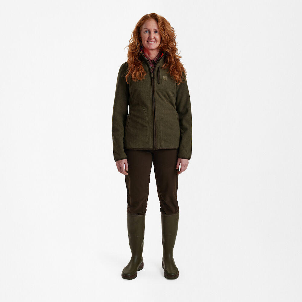 Deerhunter Lady Pam Bonded Fleecejacke Damen, wendbar (Orange) Größe 44 4/7