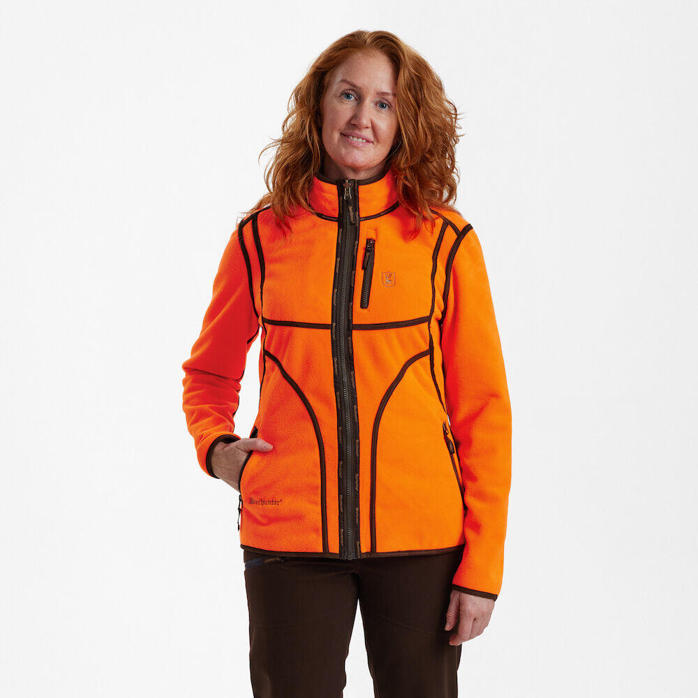 Deerhunter Lady Pam Bonded Fleecejacke Damen, wendbar (Orange) Größe 42 2/7