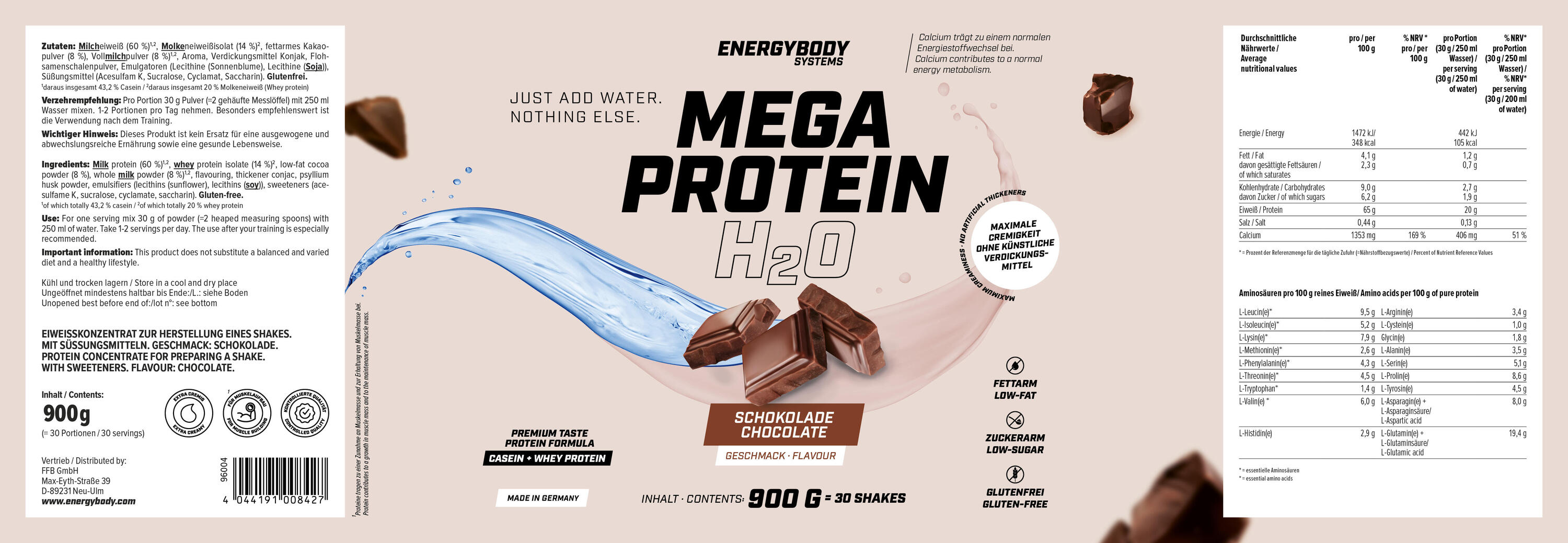 Mega Protein H2O Schokolade 4/4