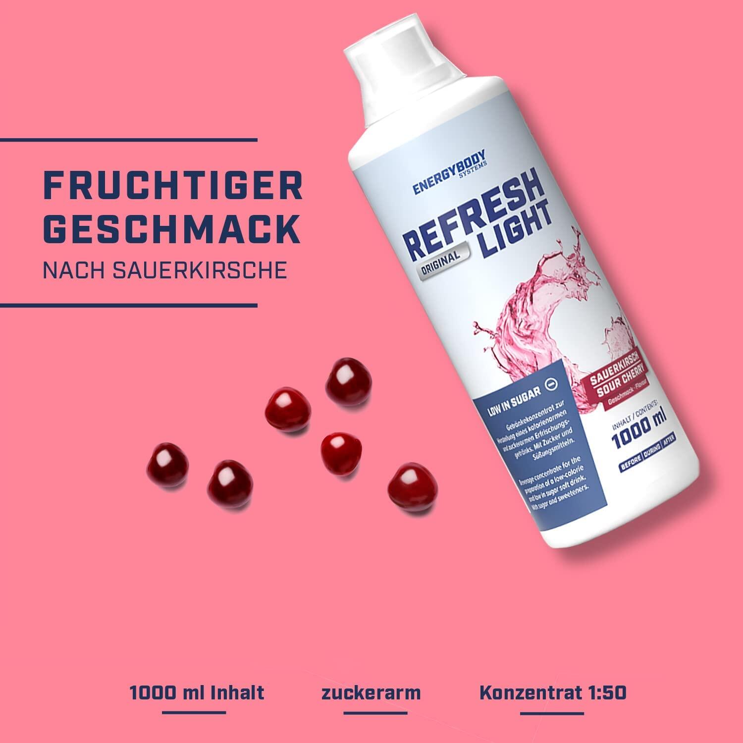 Refresh Light Getränkekonzentrat mit Vitaminen, Sauerkirsch, 1 Liter 2/4