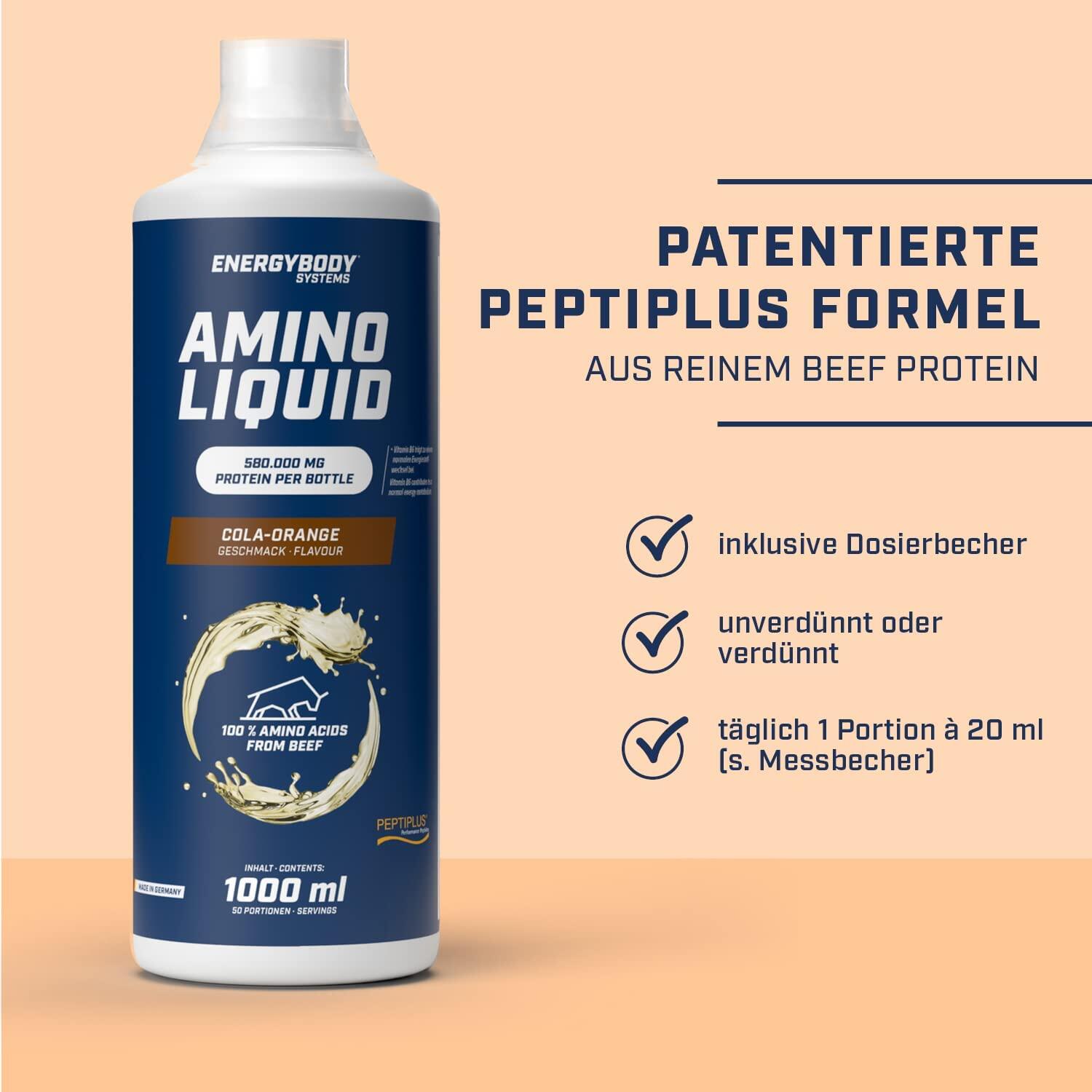 Amino Liquid 580.000 mg Cola-Orange, 1 Liter 3/5