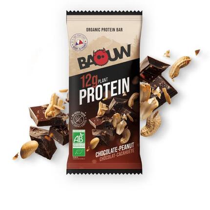 Pack 5 Baouw 12 g Pflanzliches Protein Schokolade-Erdnuss