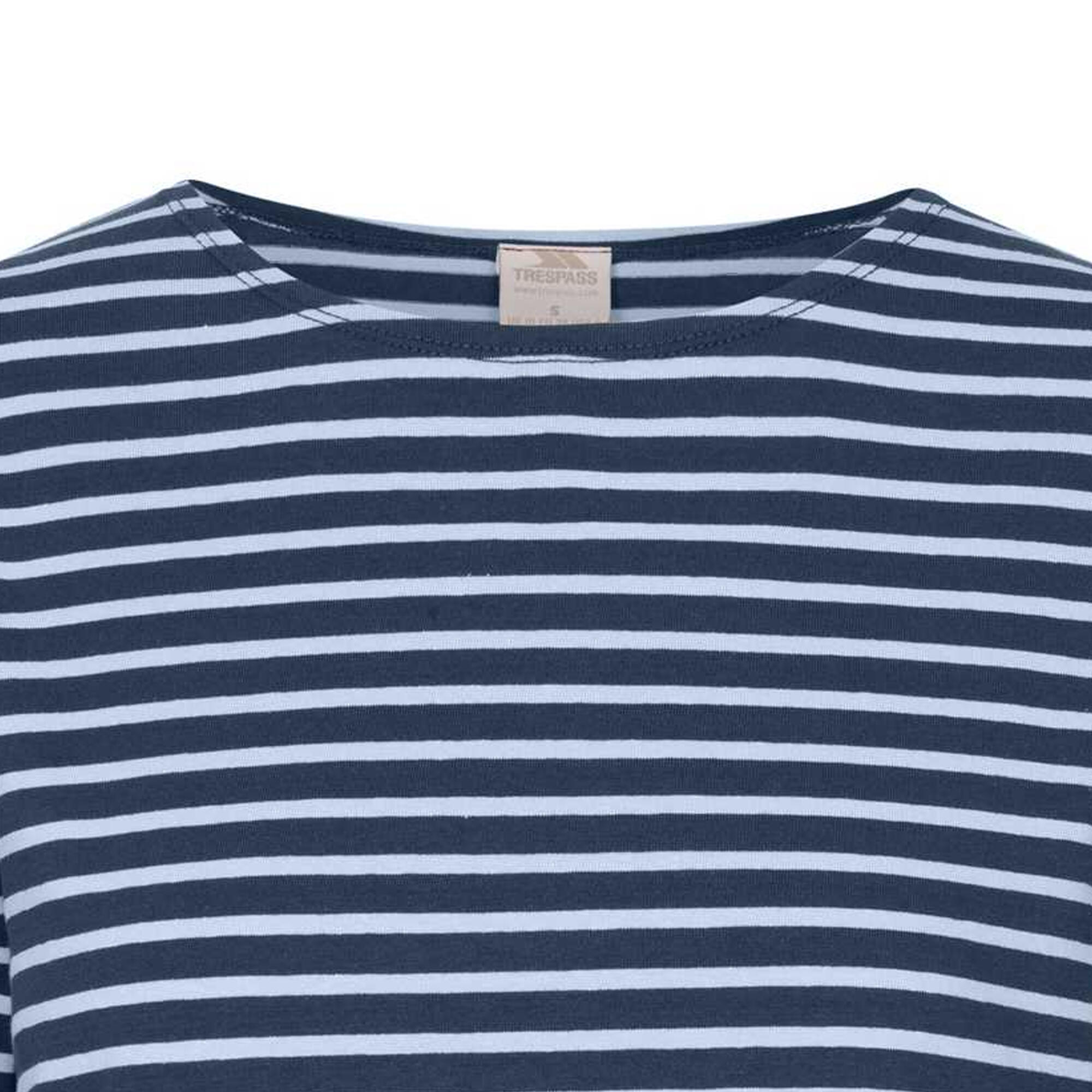 Chemisier Motif/style Rayure Fil Teint KAREN Femme (Bleu Marine) 3/5