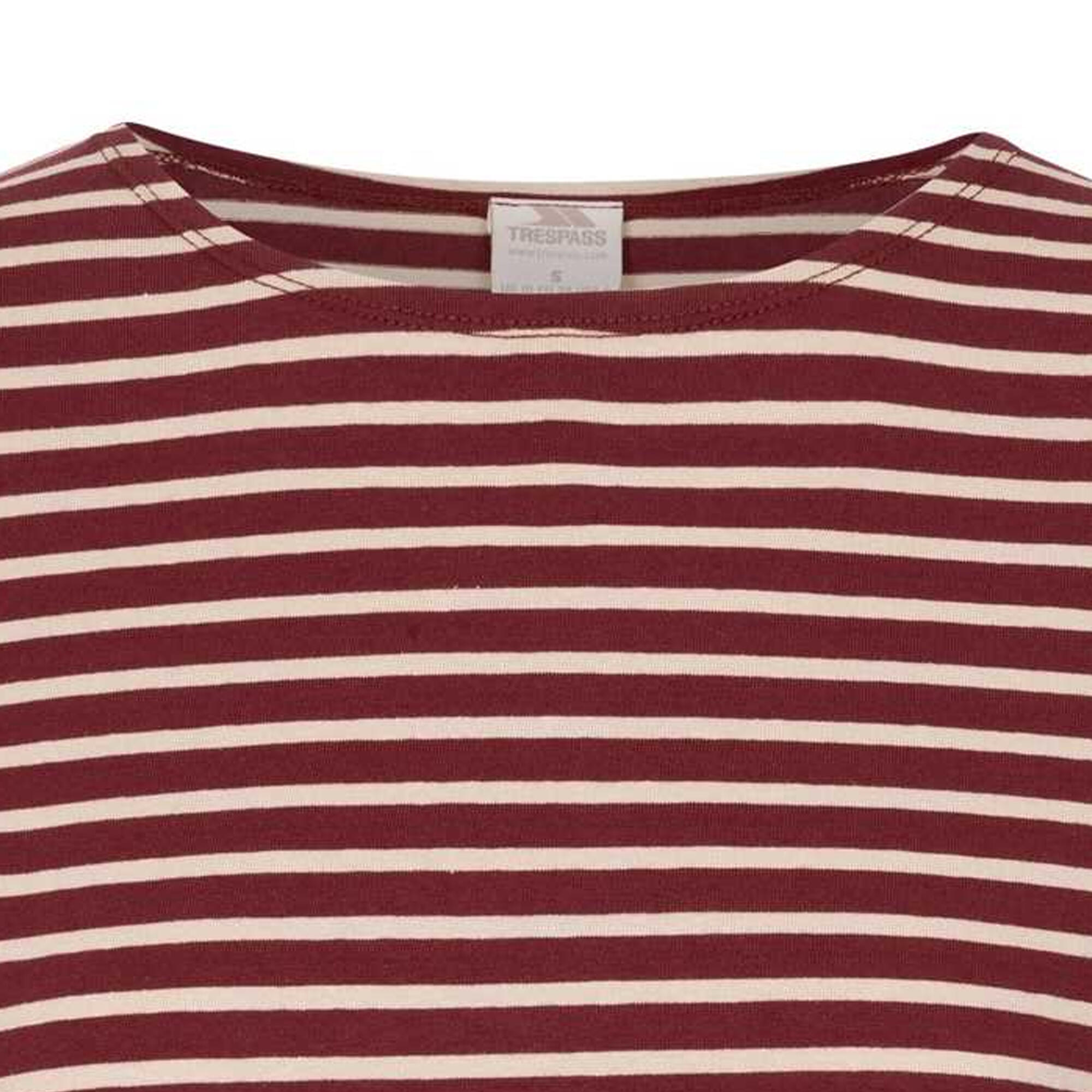 Chemisier Motif/style Rayure Fil Teint KAREN Femme (Pourpre) 3/5