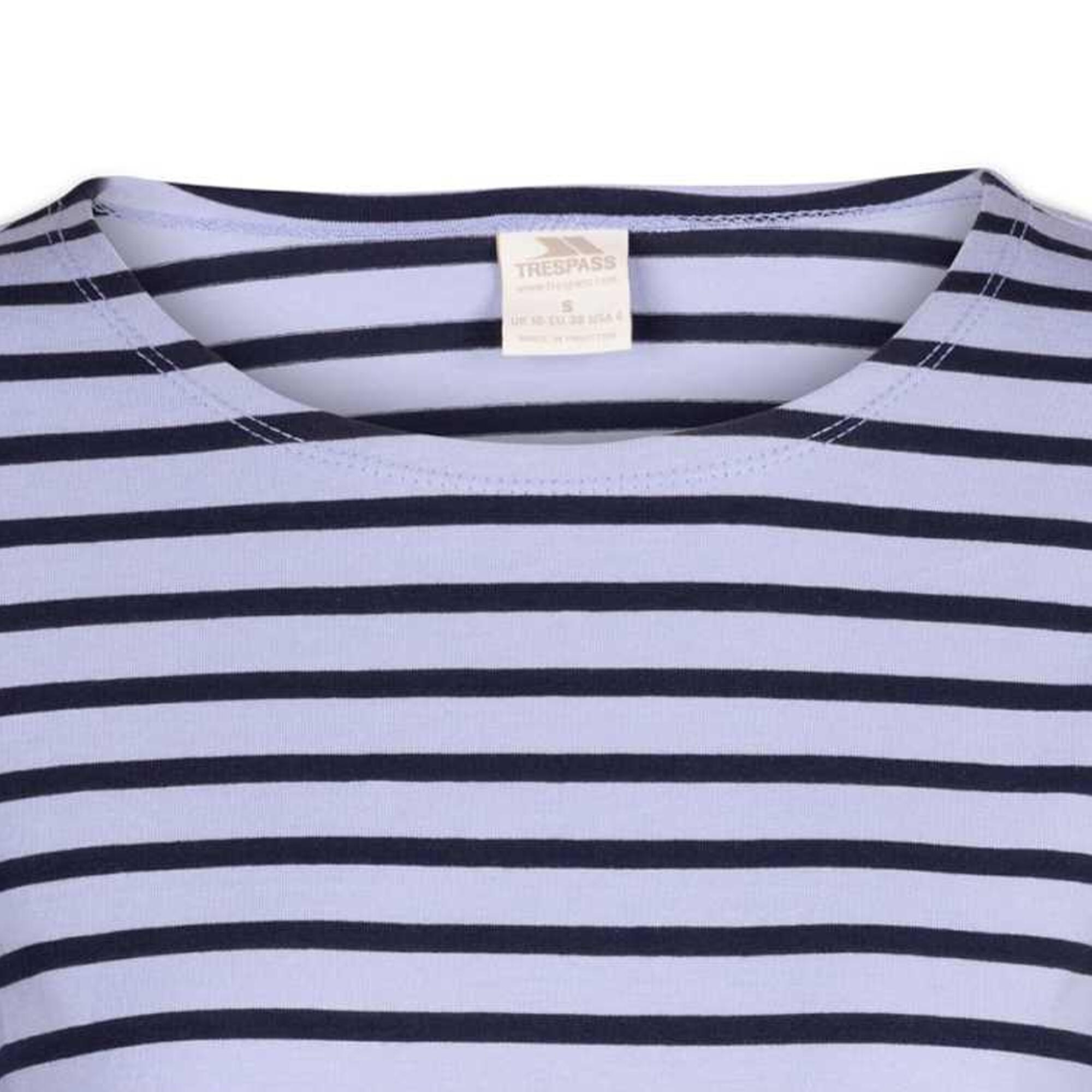 Chemisier Motif/style Rayure Fil Teint KAREN Femme (Bleu Glacier) 3/5