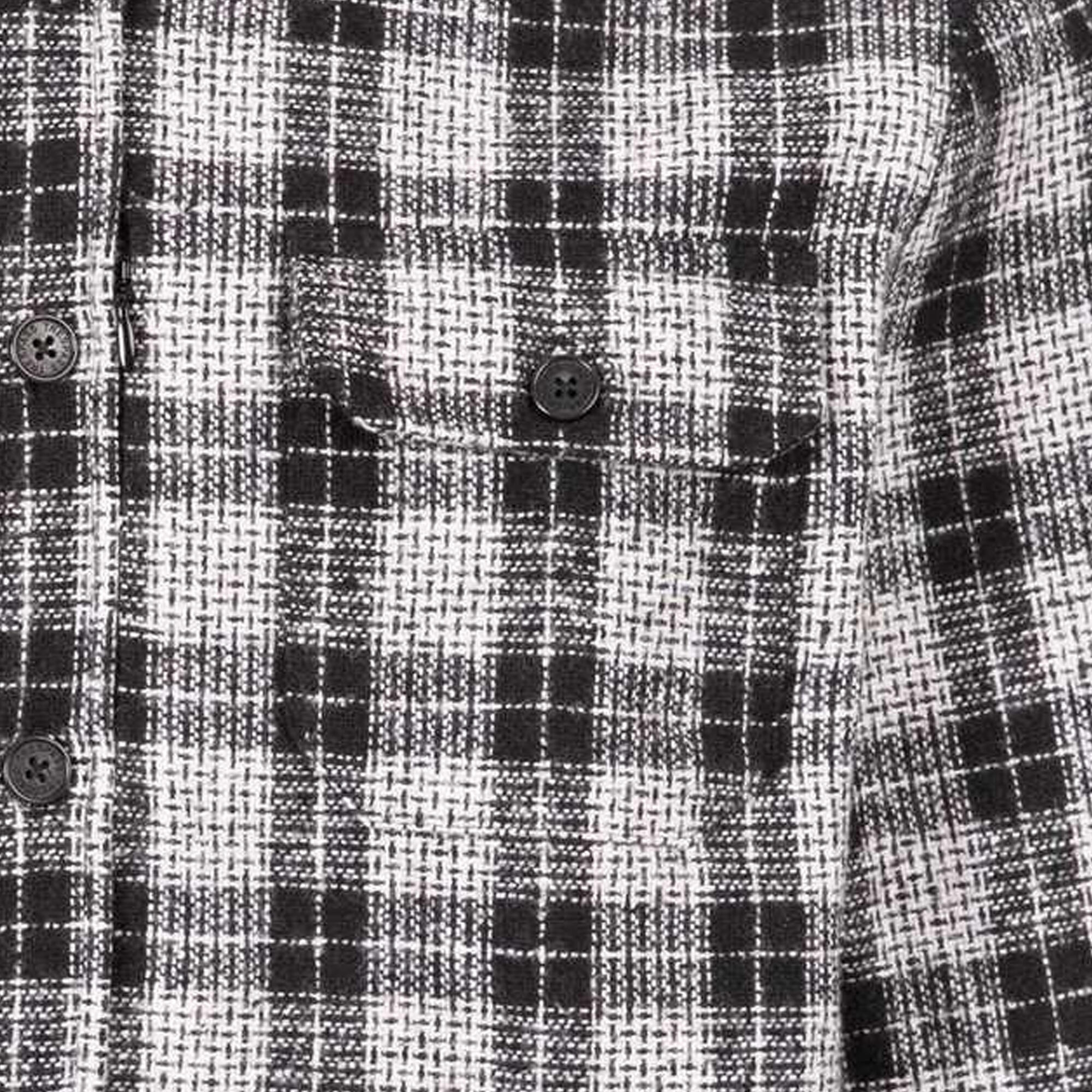 Camisa Portlaw Cuadro para Hombre Negro, Blanco 4/5