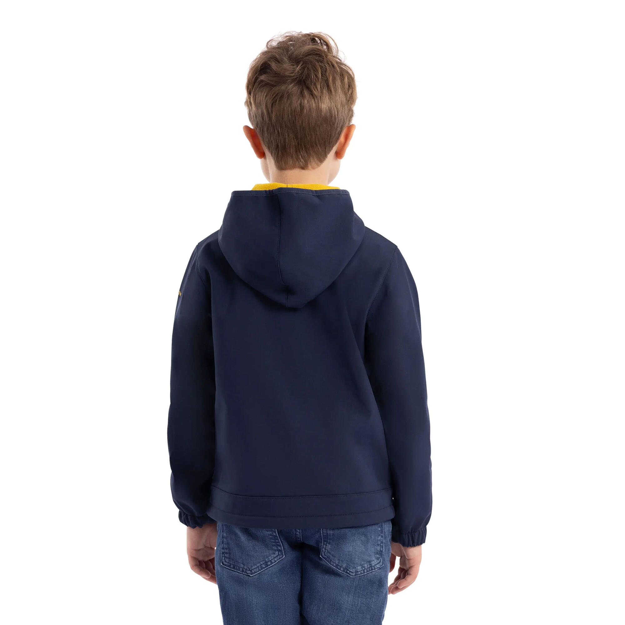 Veste Softshell FASTER Enfant (Bleu Marine / Jaune) 3/5