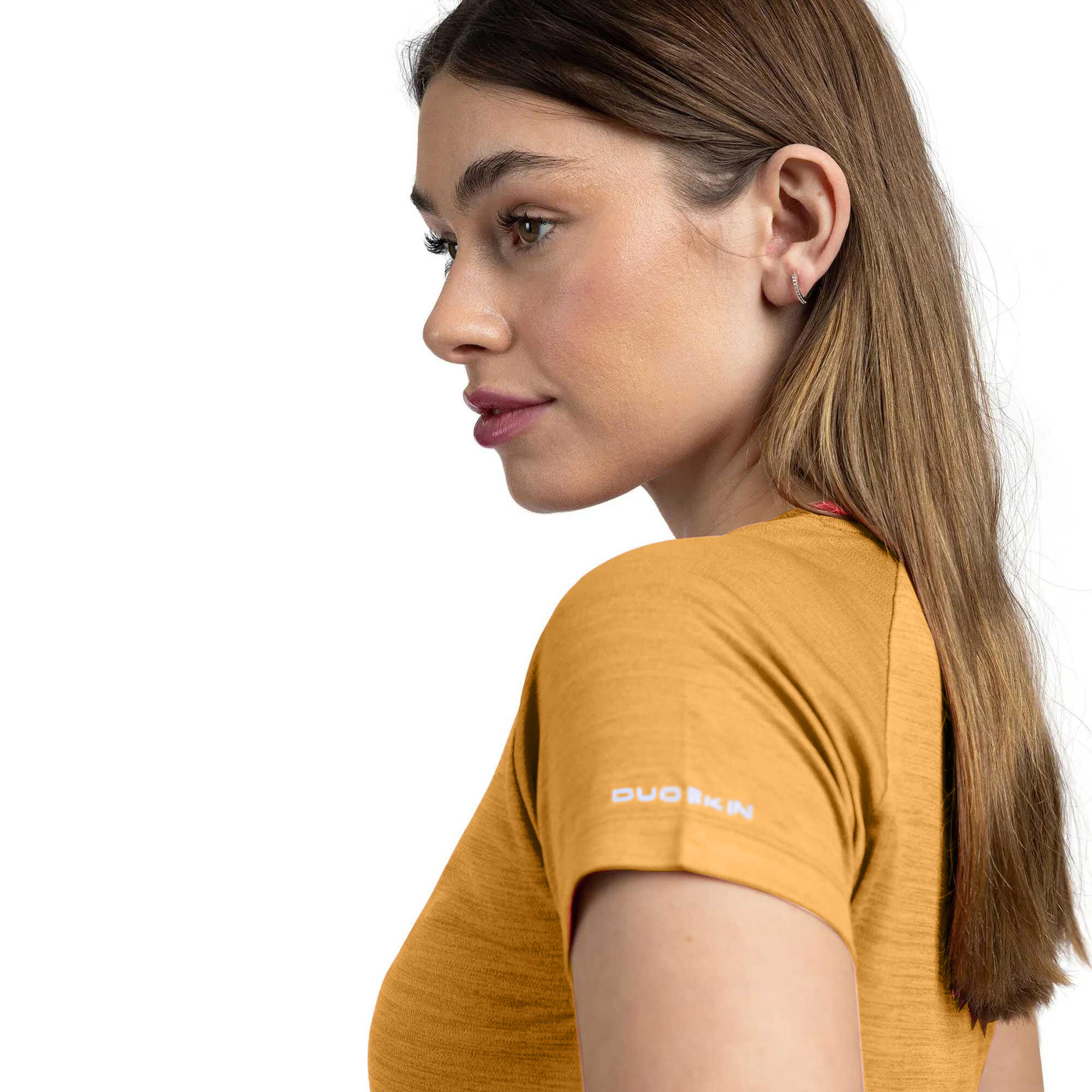 Tshirt Sport VICKLAND Femme (Orange Foncé Chiné) 3/5