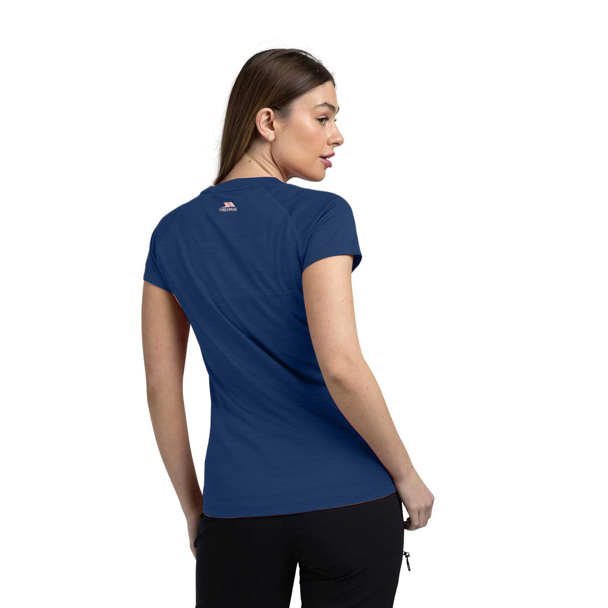 Womens/Ladies Vickland TP75 Active TShirt (Navy Marl) 4/5