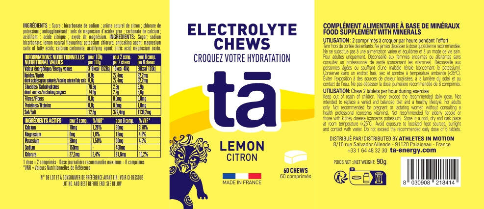 Kauwbare elektrolyten - Snelle hydratatie inspanning citroen 4/4