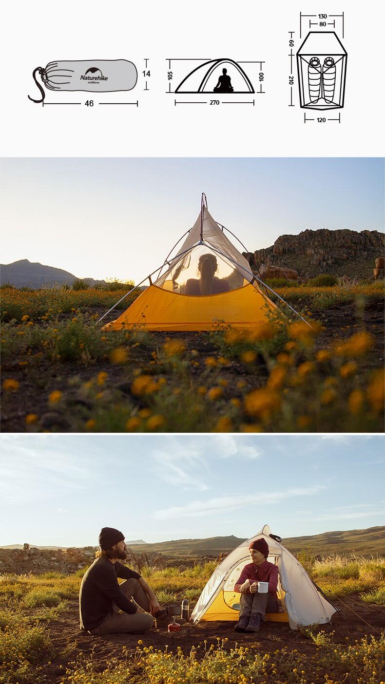 Naturehike lightweight hiking 2 man tent 4/7