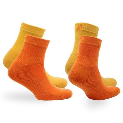 2 Paires - Chaussettes Randonnée 60% Laine Mérinos - Anti-Ampoules Leonardo QTR