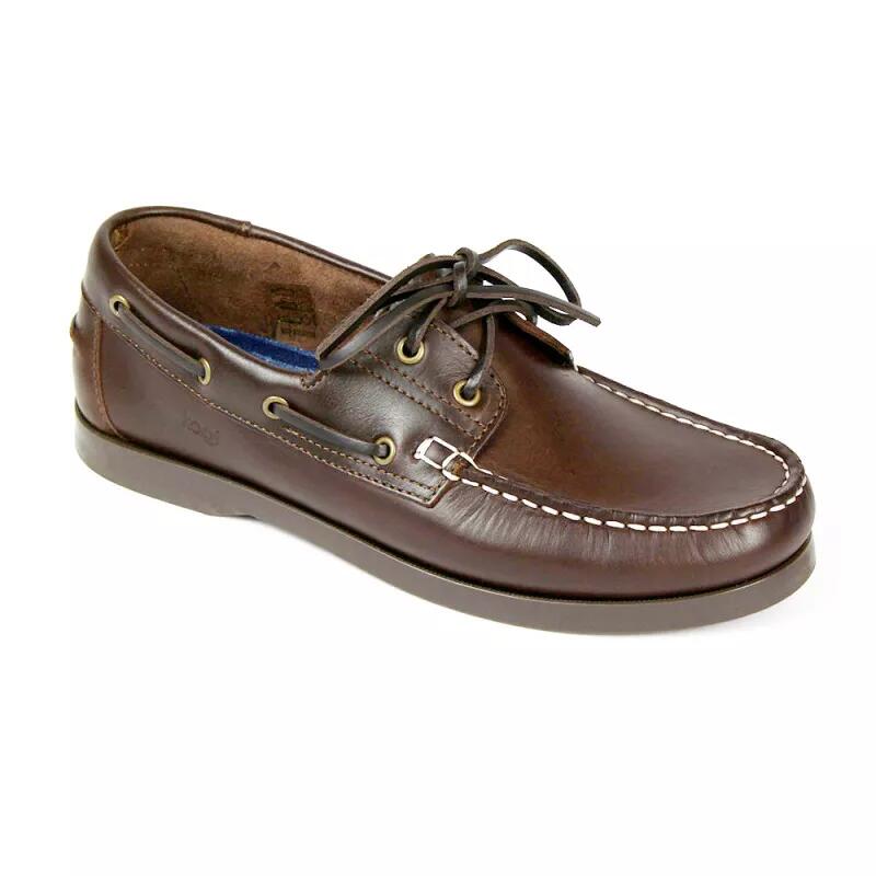 Chaussures bateau homme cuir marron KOOJI – confort, adhérence pont & ville 2/7
