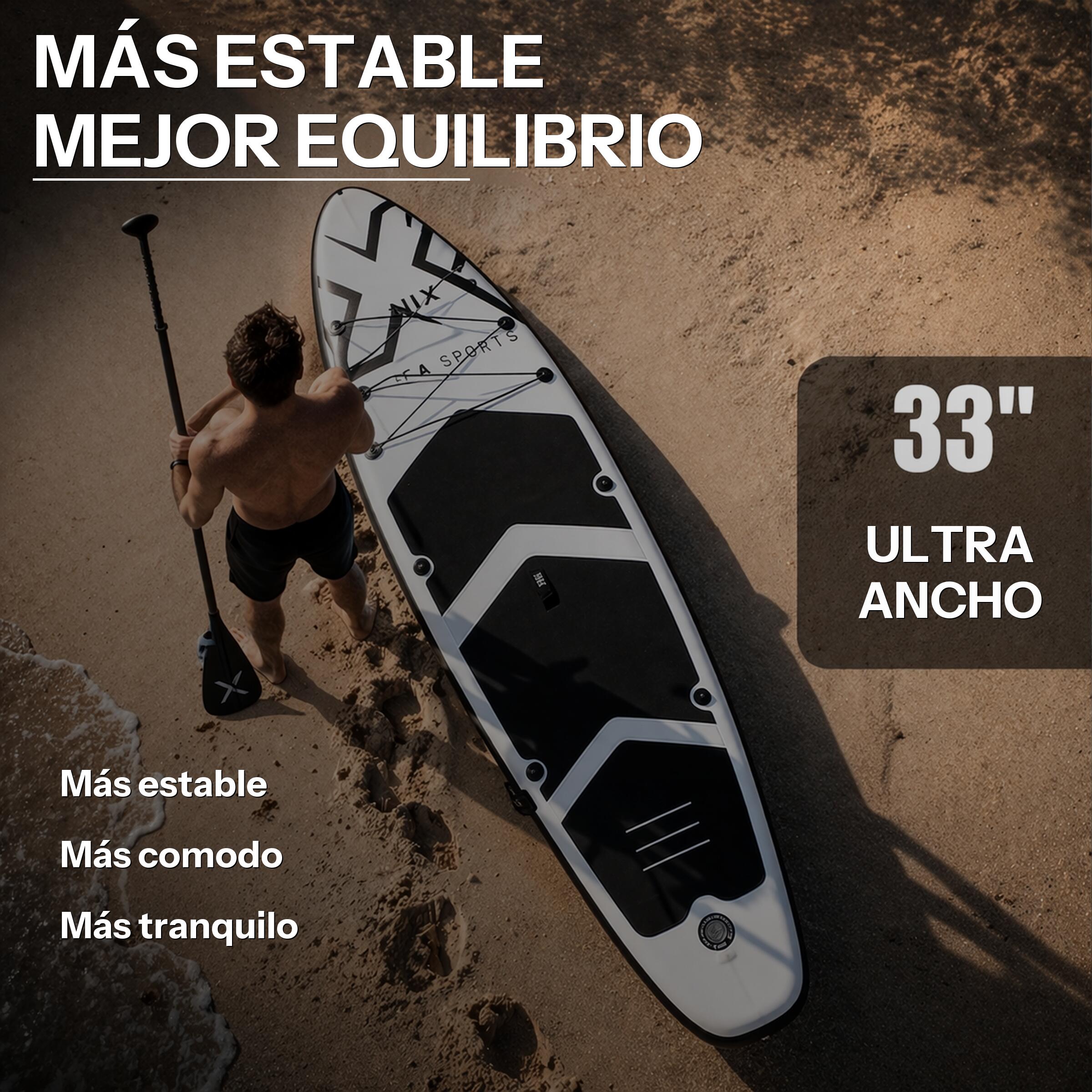 Pack stand up paddle gonflable 11" (335 x 84 x 15 cm), jusqu'à 159 kg, blanc 4/7