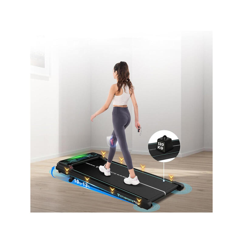 Banda de alergare CITYSPORTS WP6 pentru acasă și birou, viteză maximă 6 km/h
