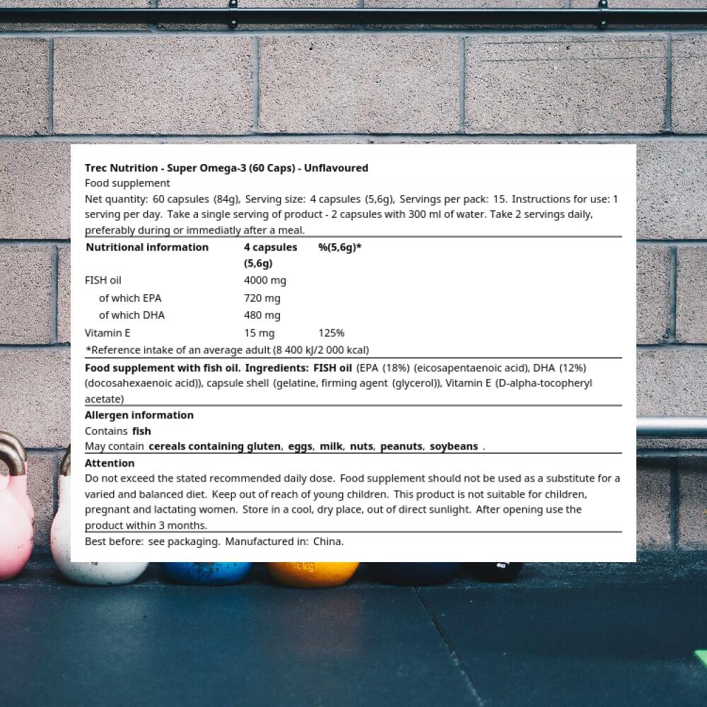 Trec Nutrition Super Omega-3 (60 Caps) Unflavoured 3/3