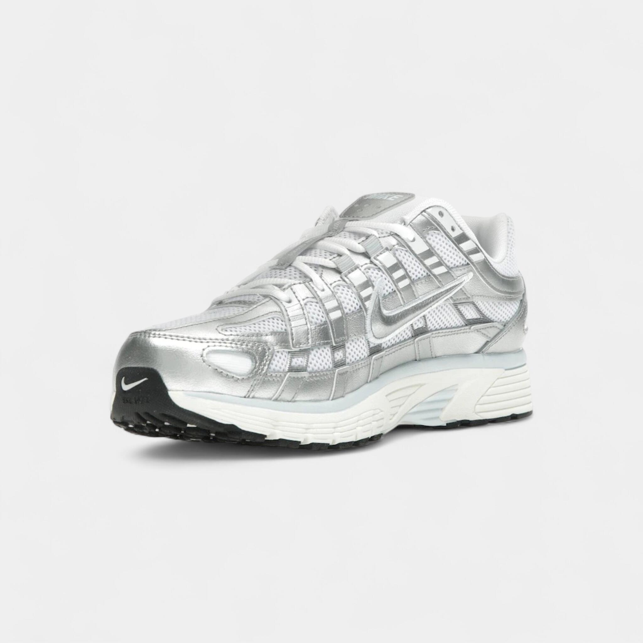 Nike P-6000 White Blue Tint Sail Metallic Silver (Women's) 3/5