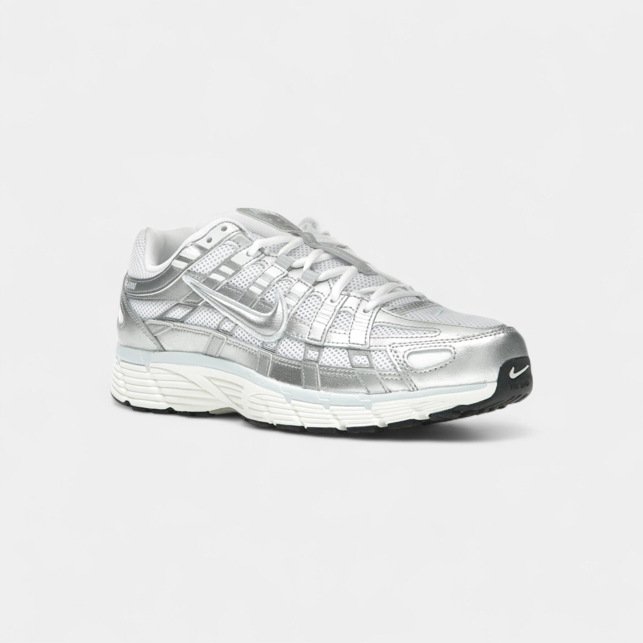 Nike P-6000 White Blue Tint Sail Metallic Silver (Women's) 2/5