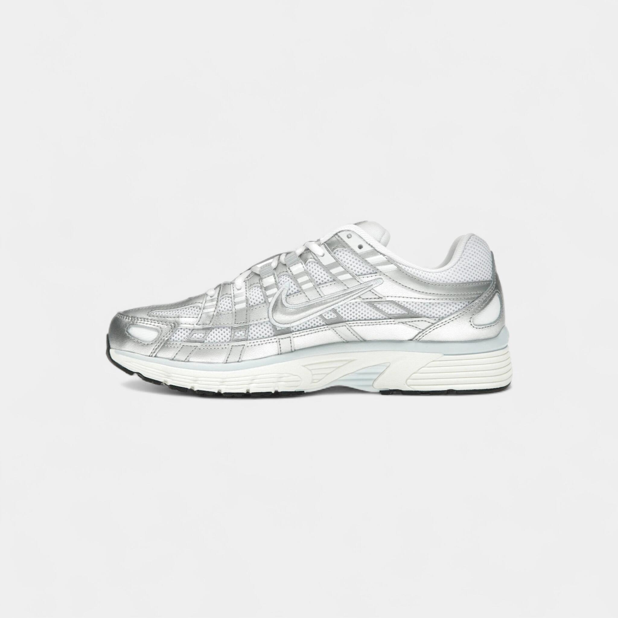 Nike P-6000 White Blue Tint Sail Metallic Silver (Women's) 4/5