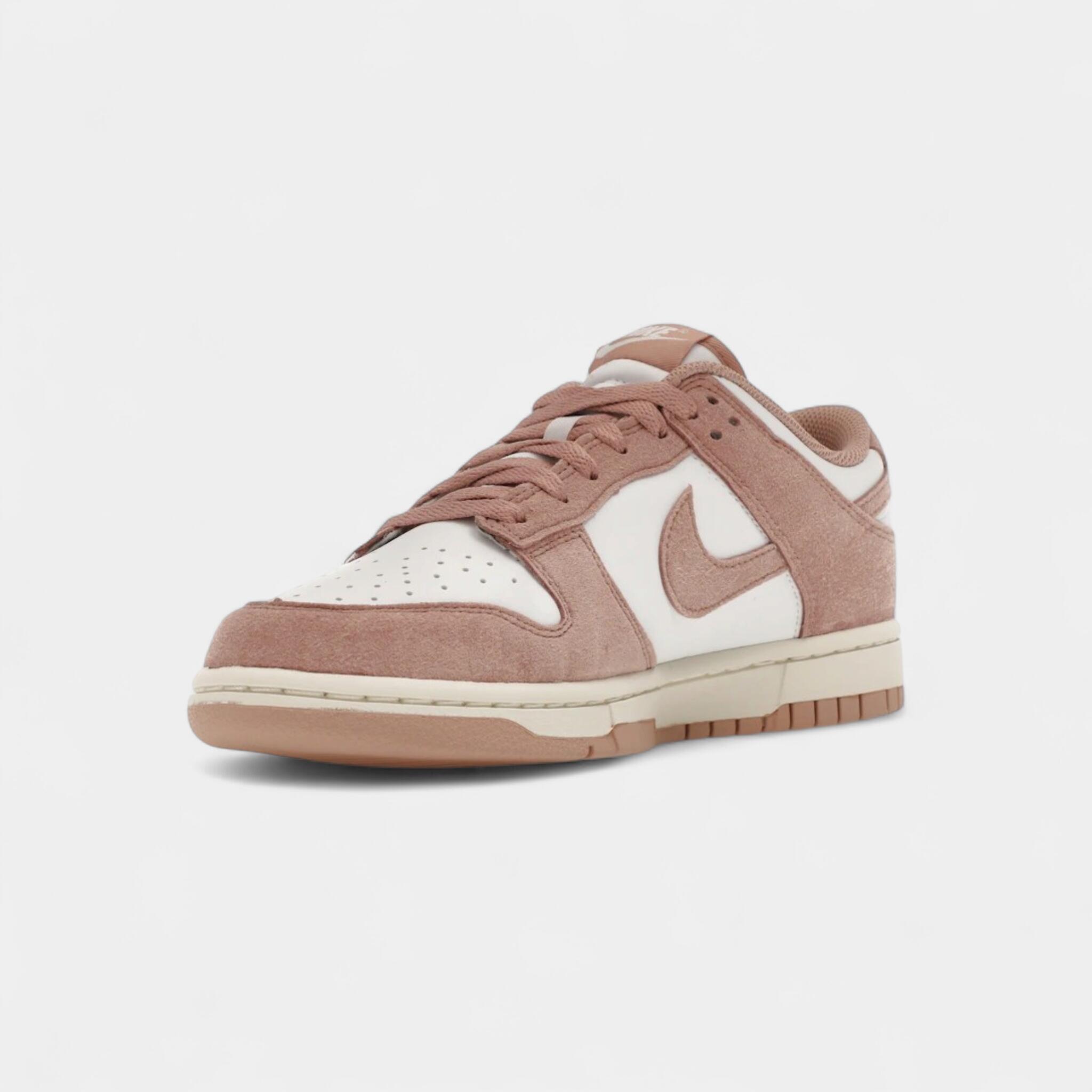 Nike Dunk Low Rose Whisper Gold Mini Swoosh (Women's) 3/5