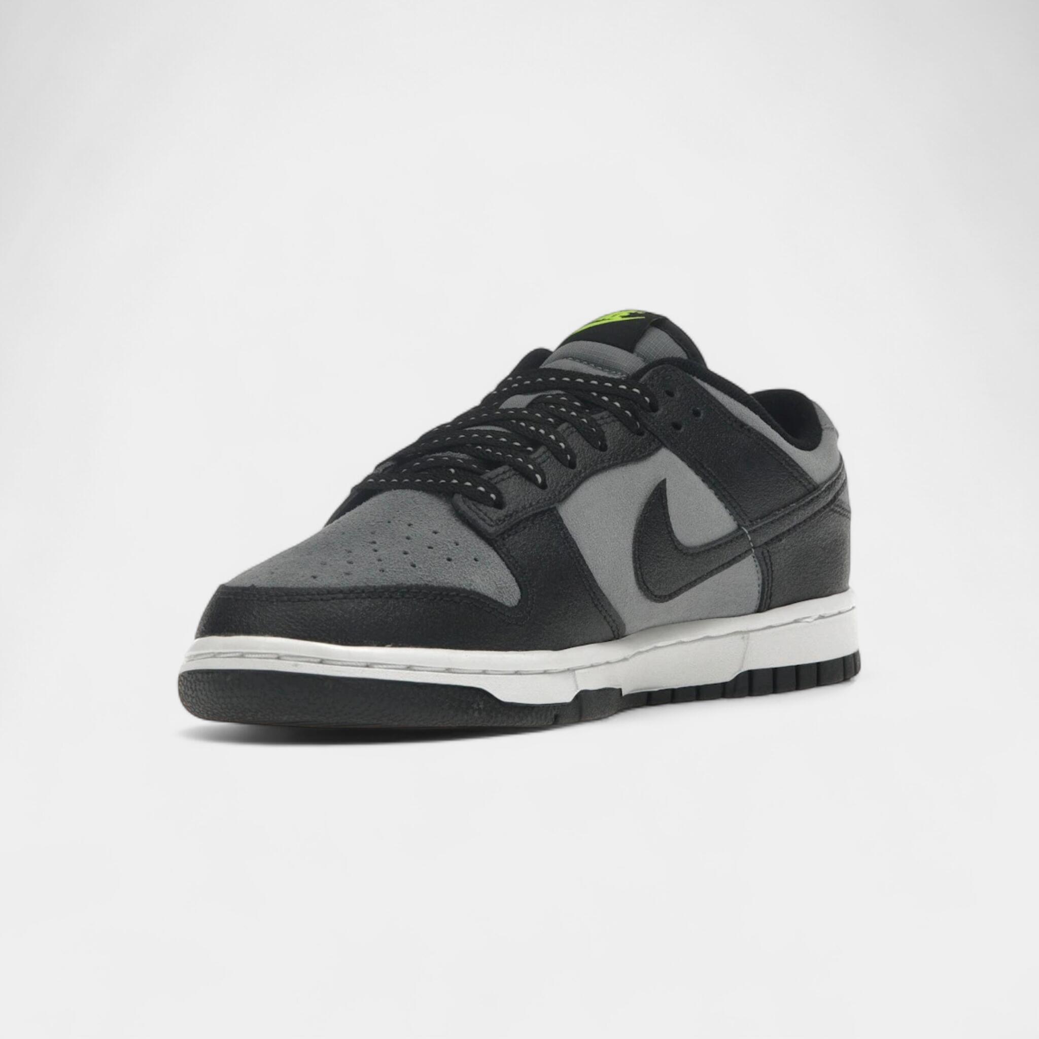 Nike Dunk Low Black Cool Grey Volt Mini Swoosh 3/5