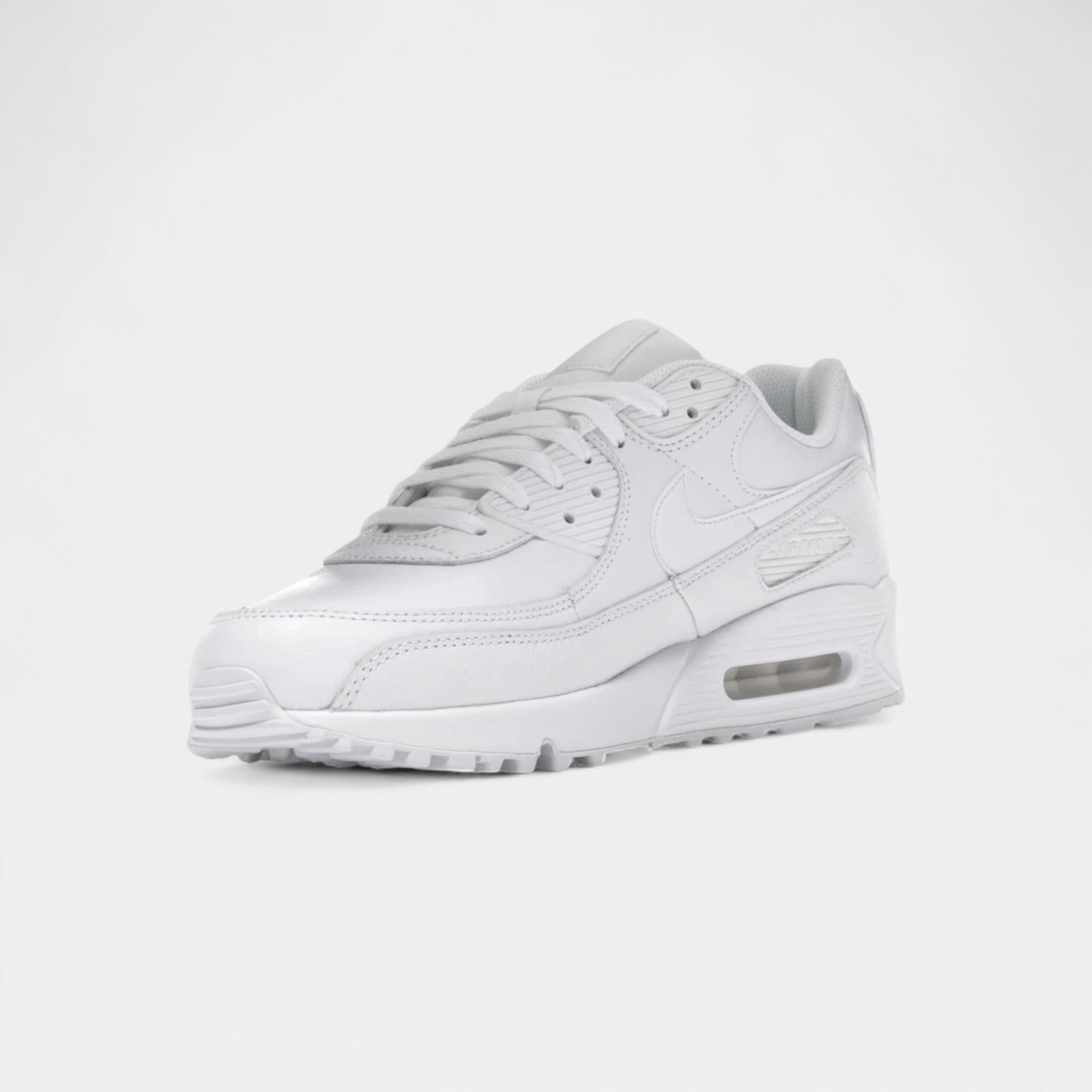 Nike Air Max 90 Leather Triple White 3/5