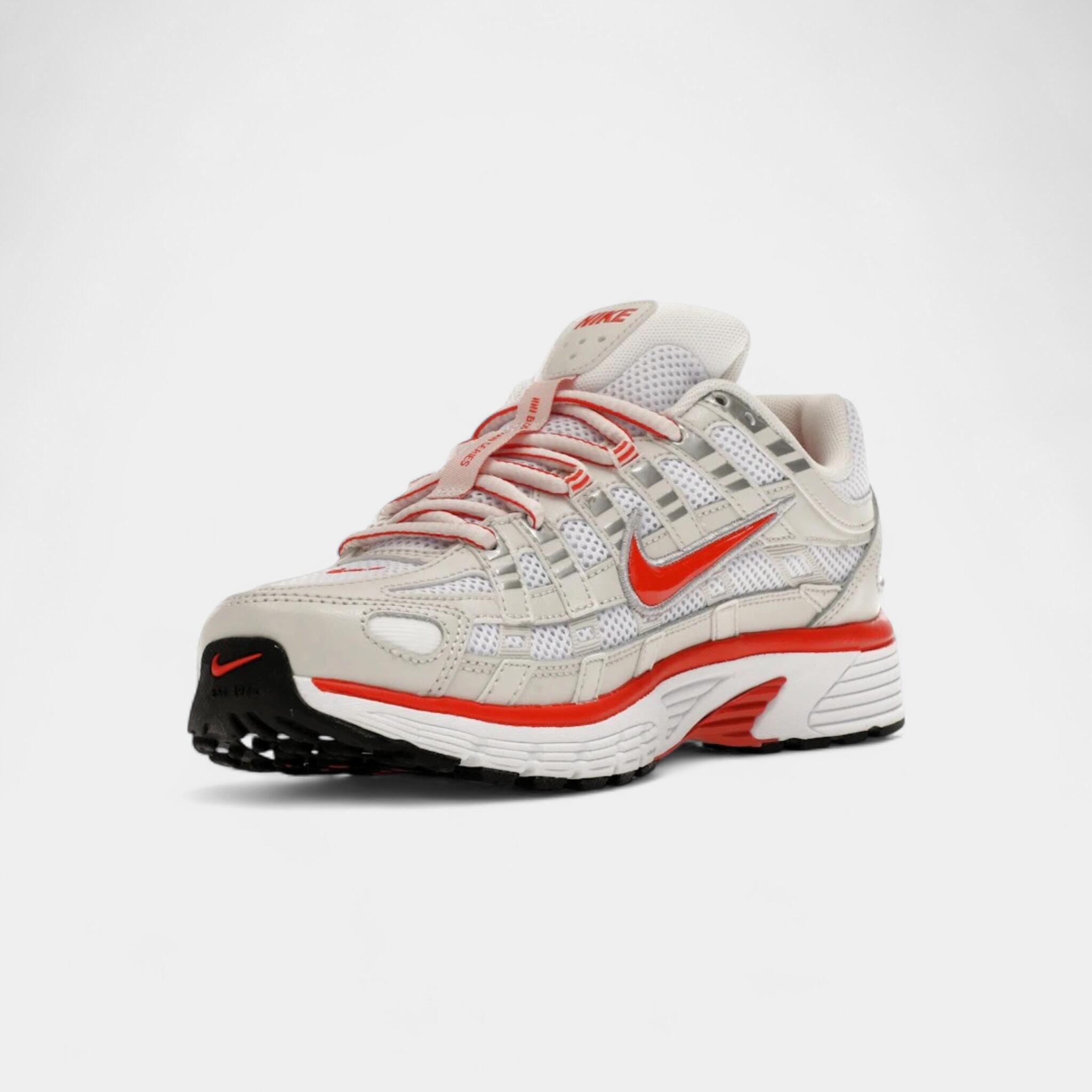 Nike P-6000 White Platinum Tint Black Picante Red (Women's) 3/5
