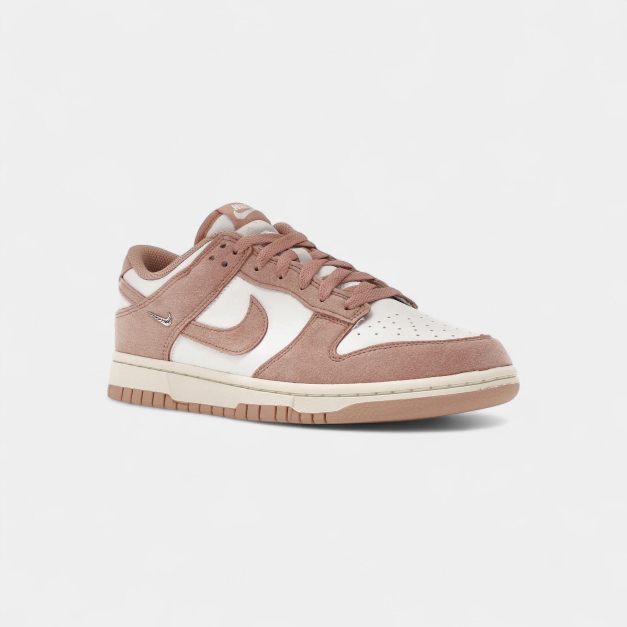 Nike Dunk Low Rose Whisper Gold Mini Swoosh (Women's) 2/5