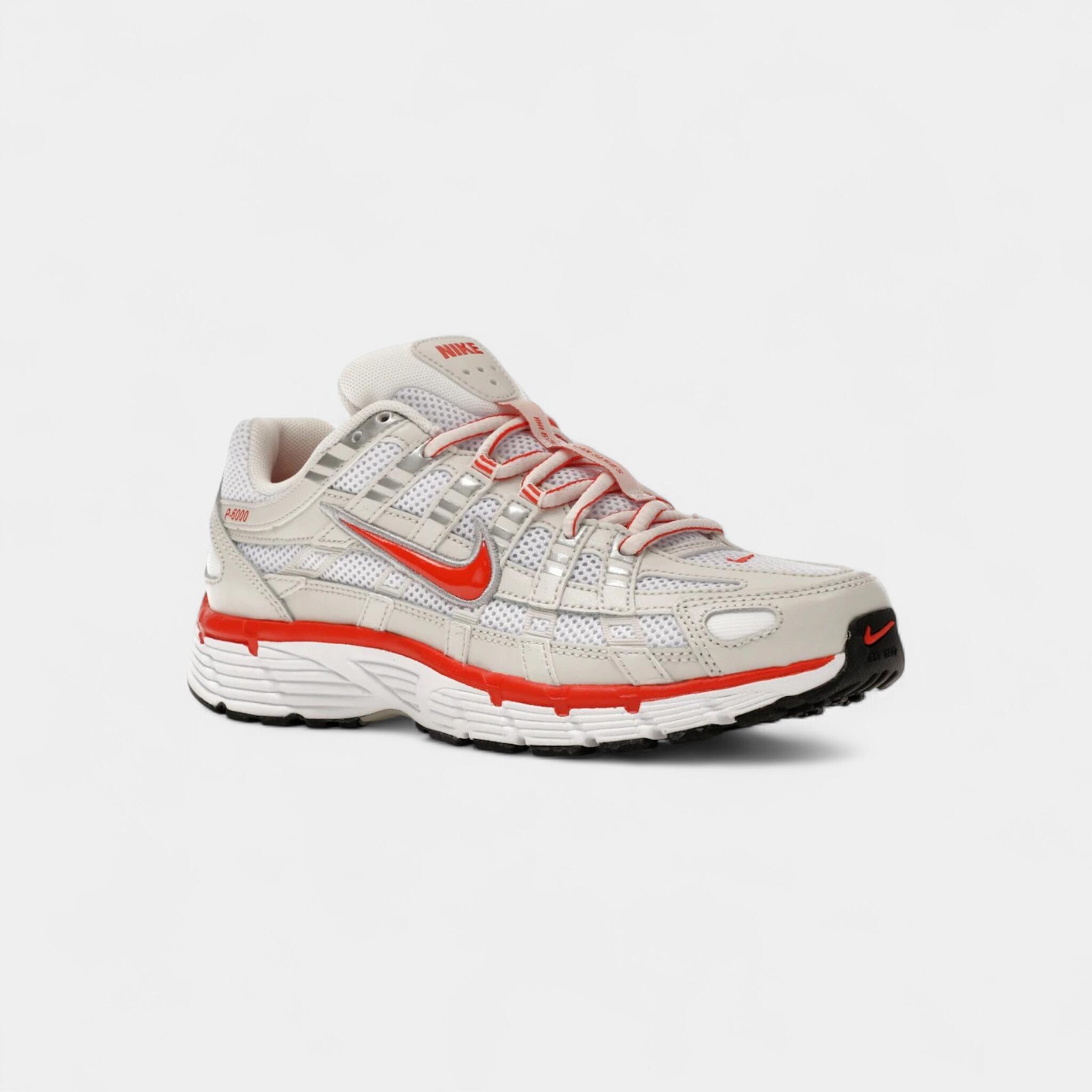 Nike P-6000 White Platinum Tint Black Picante Red (Women's) 2/5