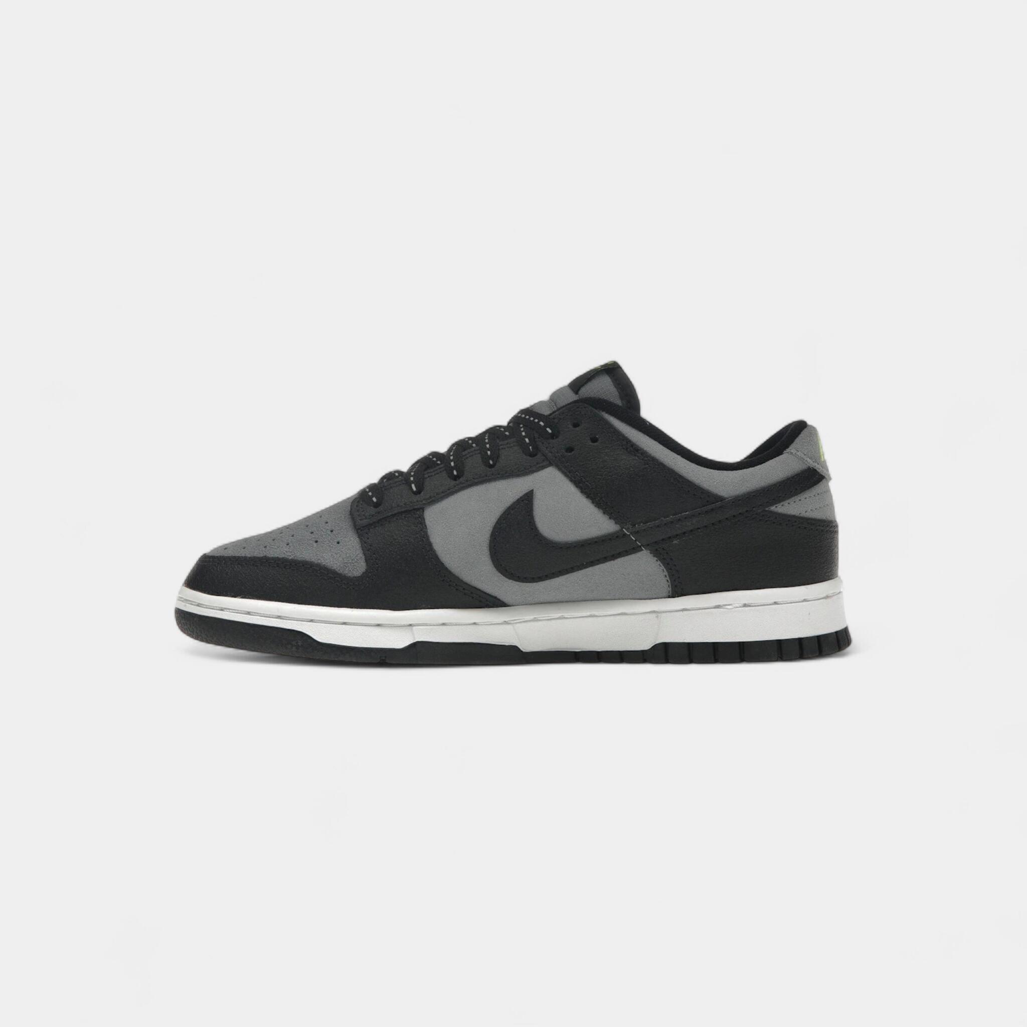 Nike Dunk Low Black Cool Grey Volt Mini Swoosh 4/5