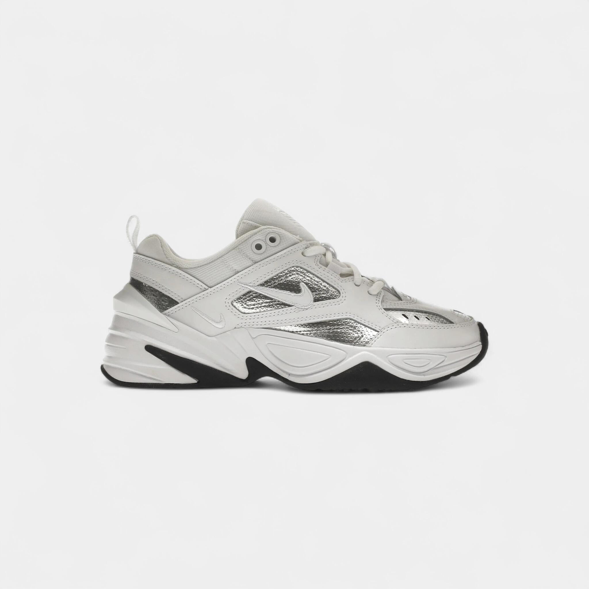 Nike M2K Tekno White Metallic Silver Black (Women's) 1/5