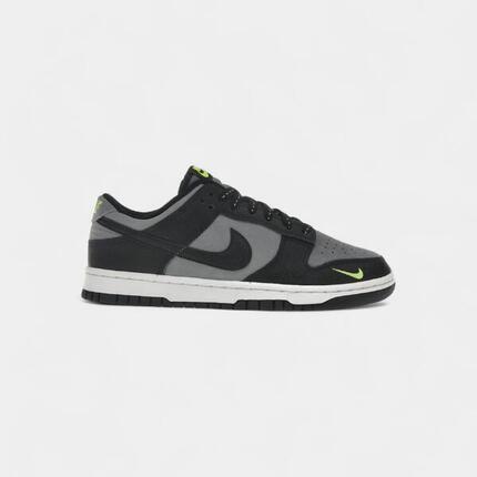 Nike Dunk Low Black Cool Grey Volt Mini Swoosh