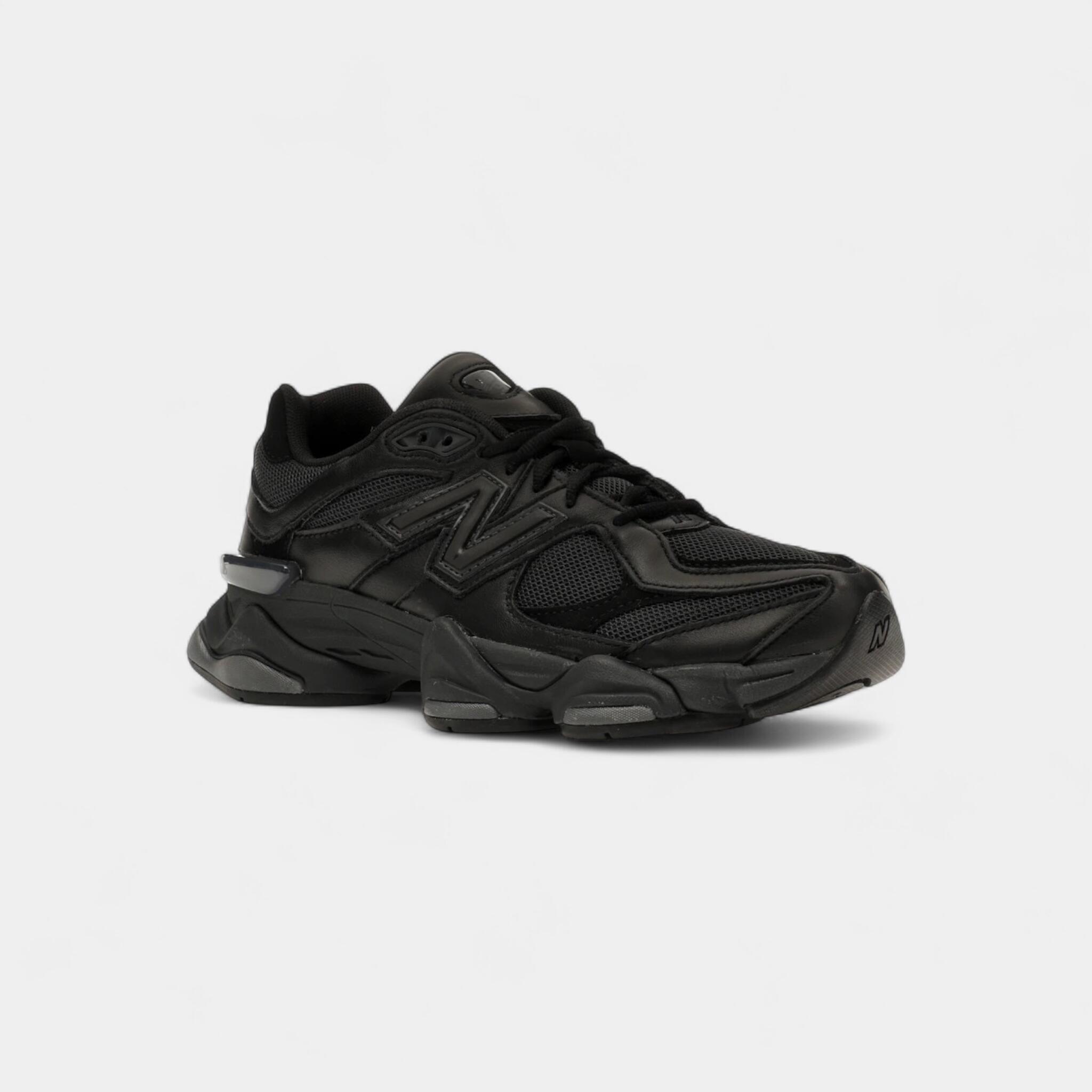 New Balance 9060 Triple Black Leather 2/5