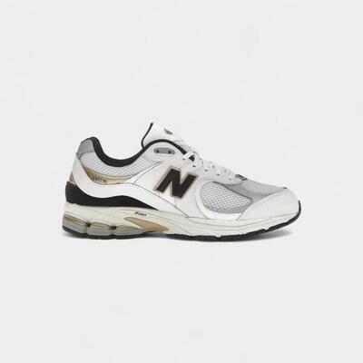 New Balance 2002R White Black Gold Metallic