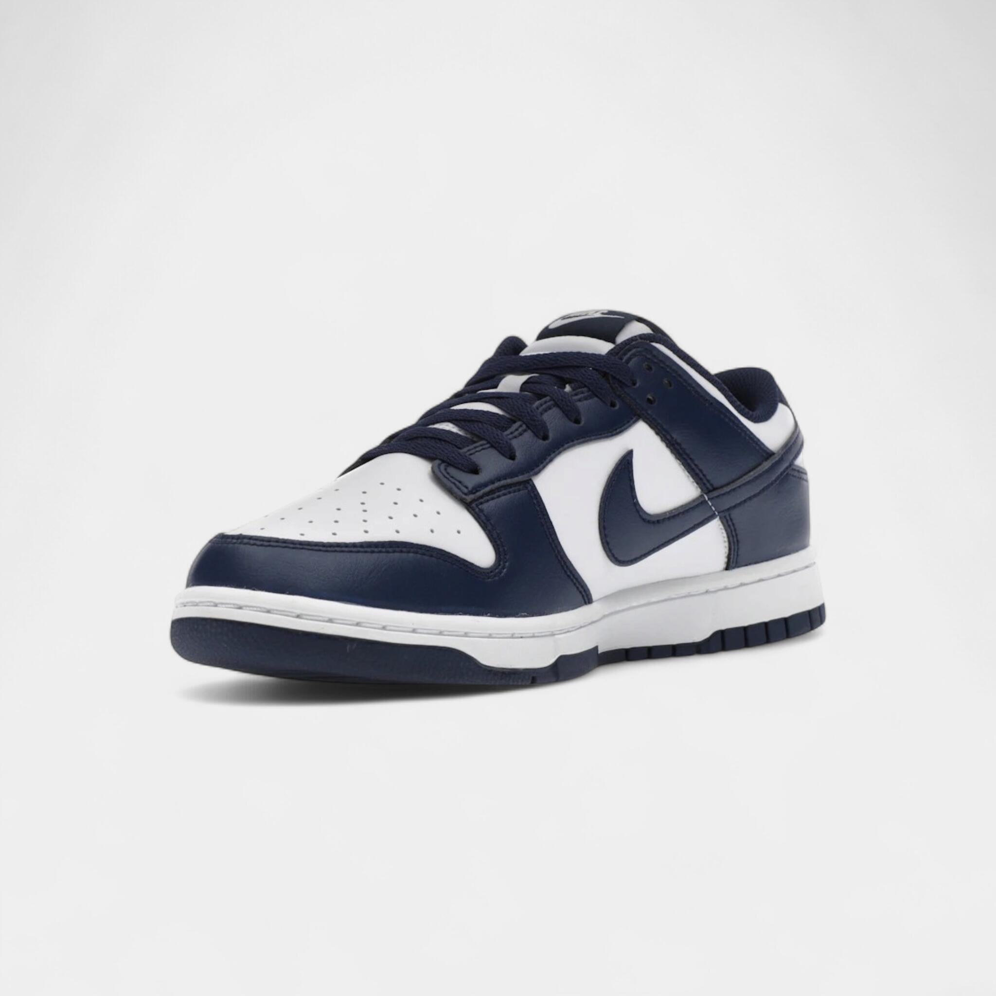 Nike Dunk Low White Midnight Navy 3/5