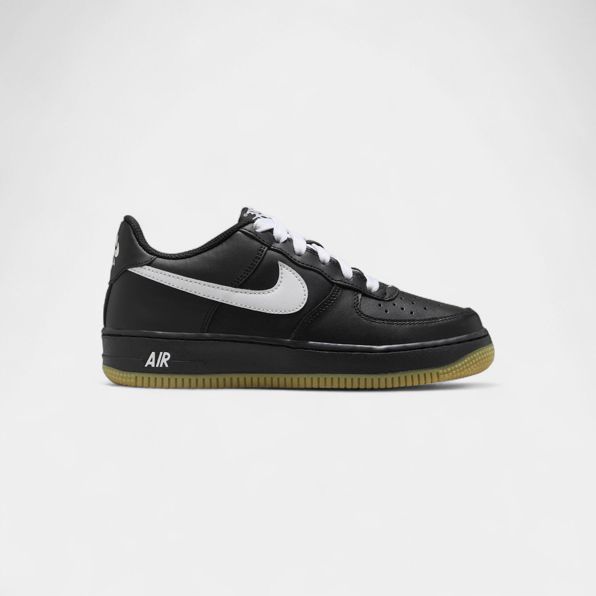 Nike Air Force 1 Low LV8 Black Gum Light Brown White (GS) 1/3