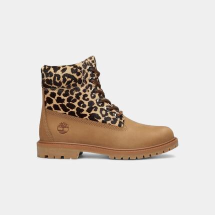 Timberland 6" Premium Boot Leopard Print Beige Nubuck (Women's)