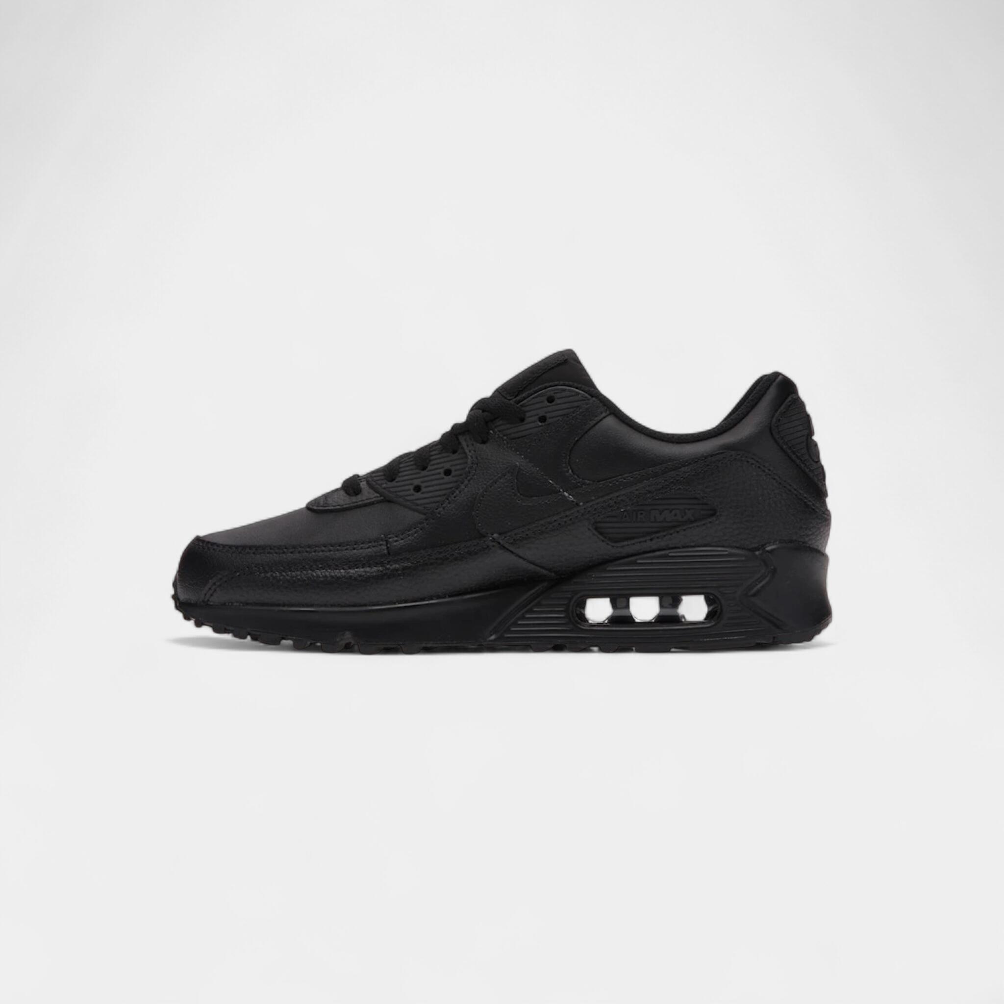 Nike Air Max 90 Leather Triple Black 4/5