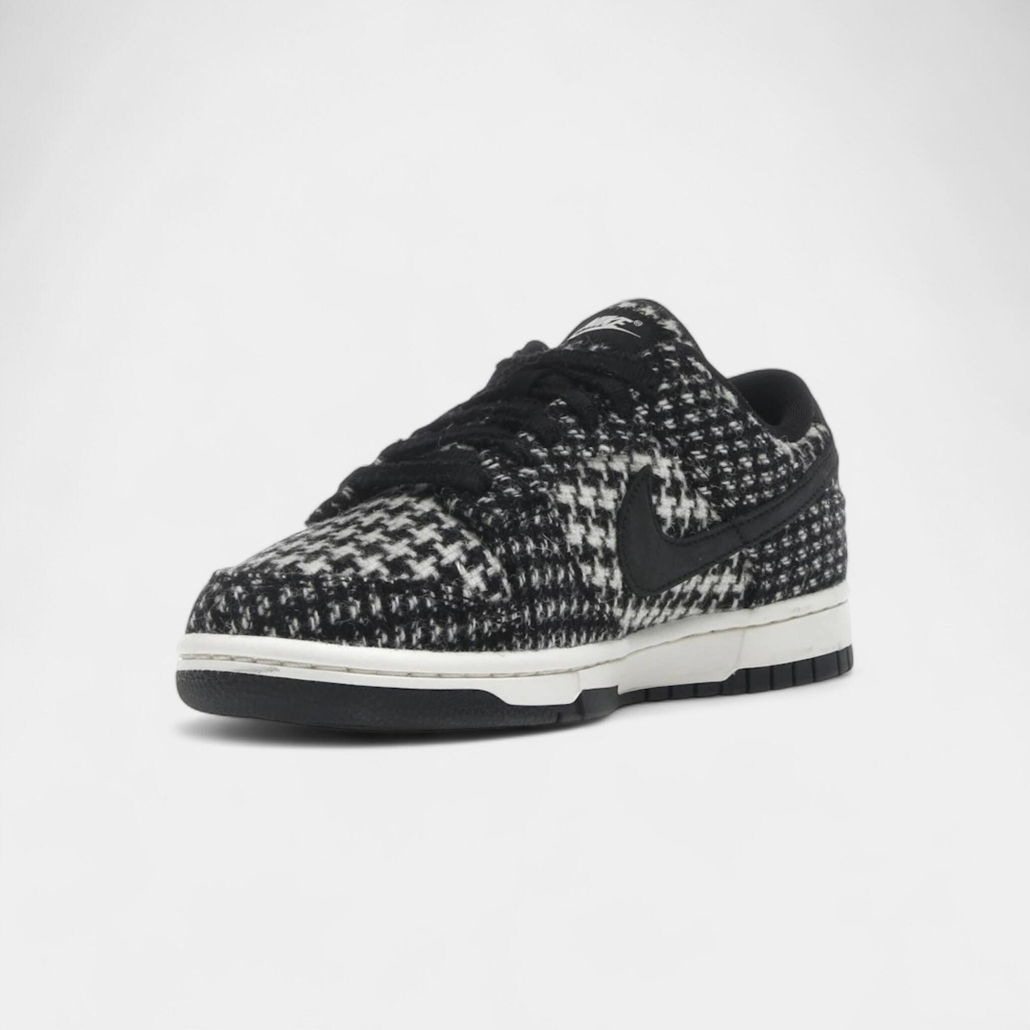 Nike Dunk Low Harris Tweed White Black Multi (Women's) 3/5
