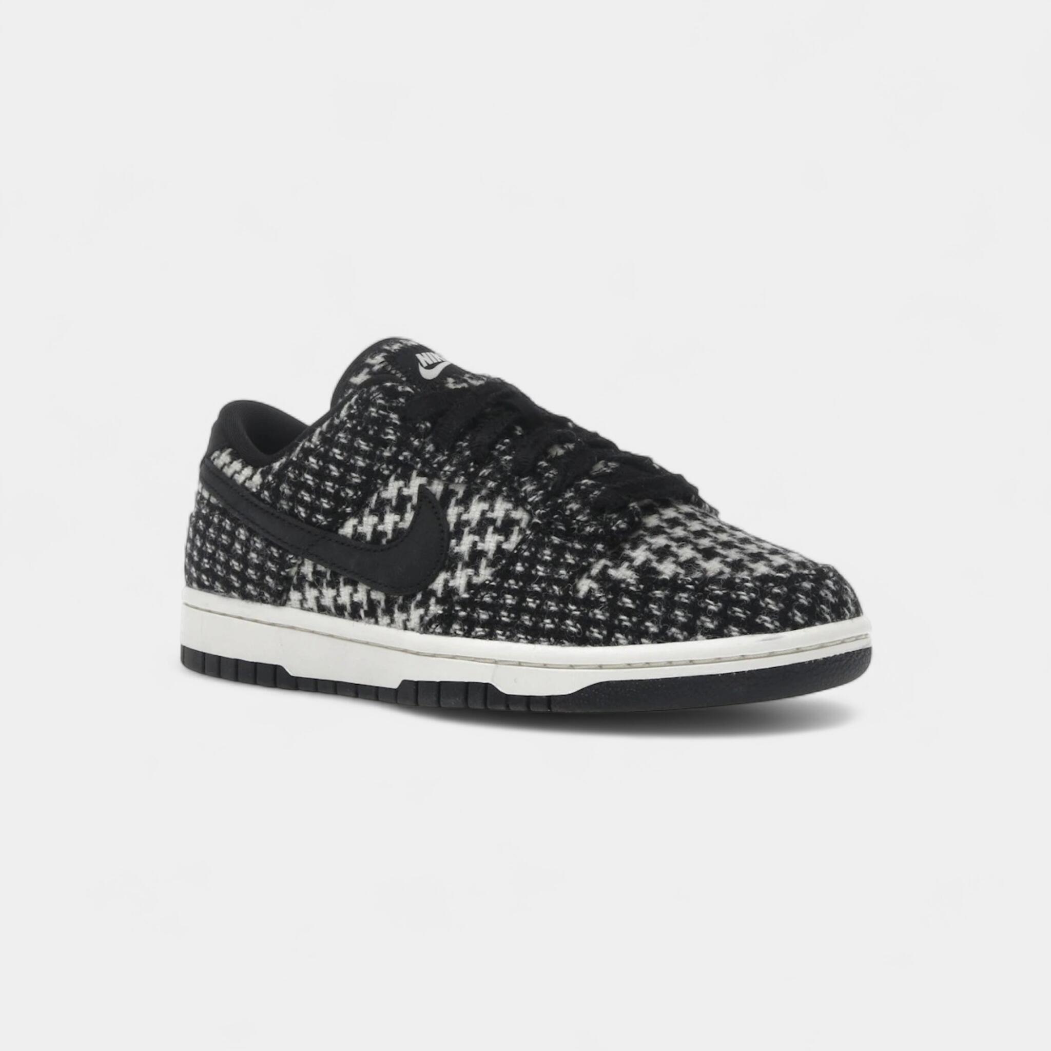 Nike Dunk Low Harris Tweed White Black Multi (Women's) 2/5