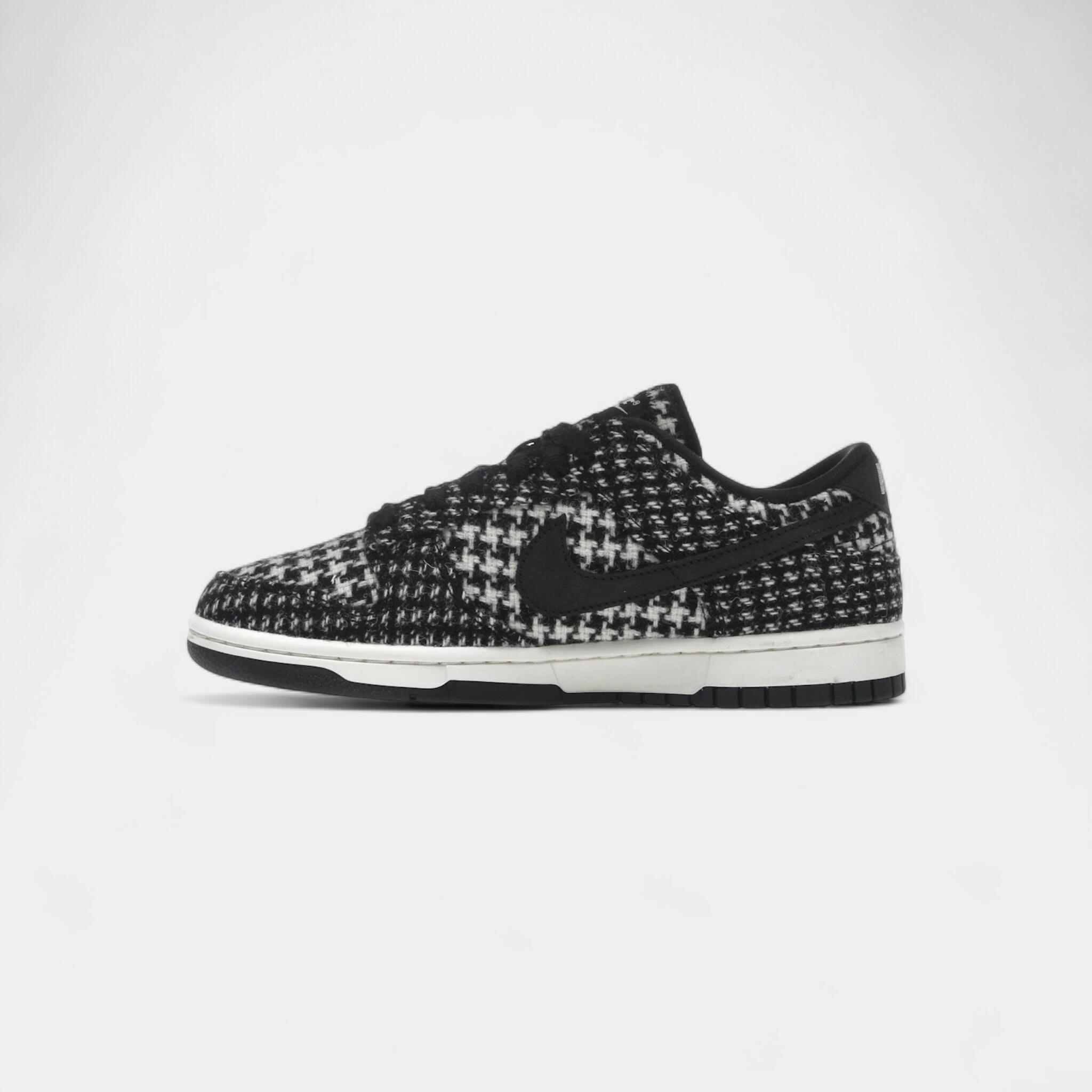 Nike Dunk Low Harris Tweed White Black Multi (Women's) 4/5